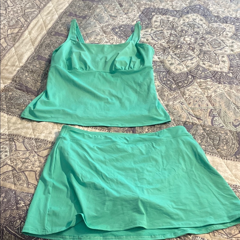 Lands' End Women's Green Swim Set